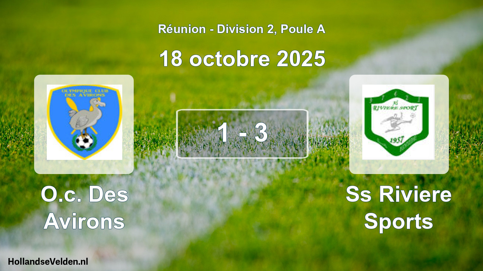 Match joué: O.c. Des Avirons - Ss Riviere Sports 1 - 3 (18 octobre 2025)