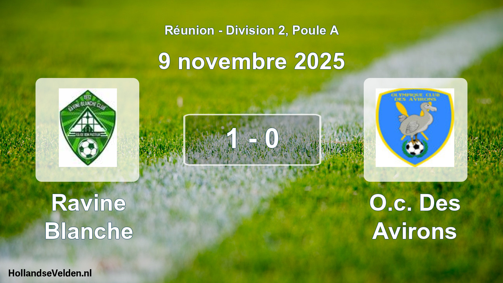 Match joué: Ravine Blanche - O.c. Des Avirons 1 - 0 (9 novembre 2025)