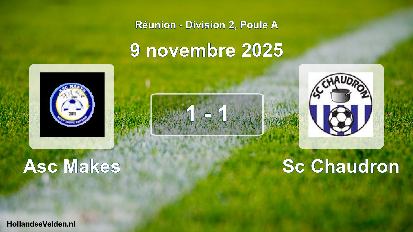 Match joué: Asc Makes - Sc Chaudron 1 - 1 (9 novembre 2025)