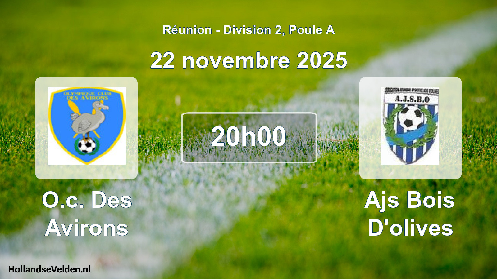 Match programmé: O.c. Des Avirons - Ajs Bois D'olives (22 novembre 2025)