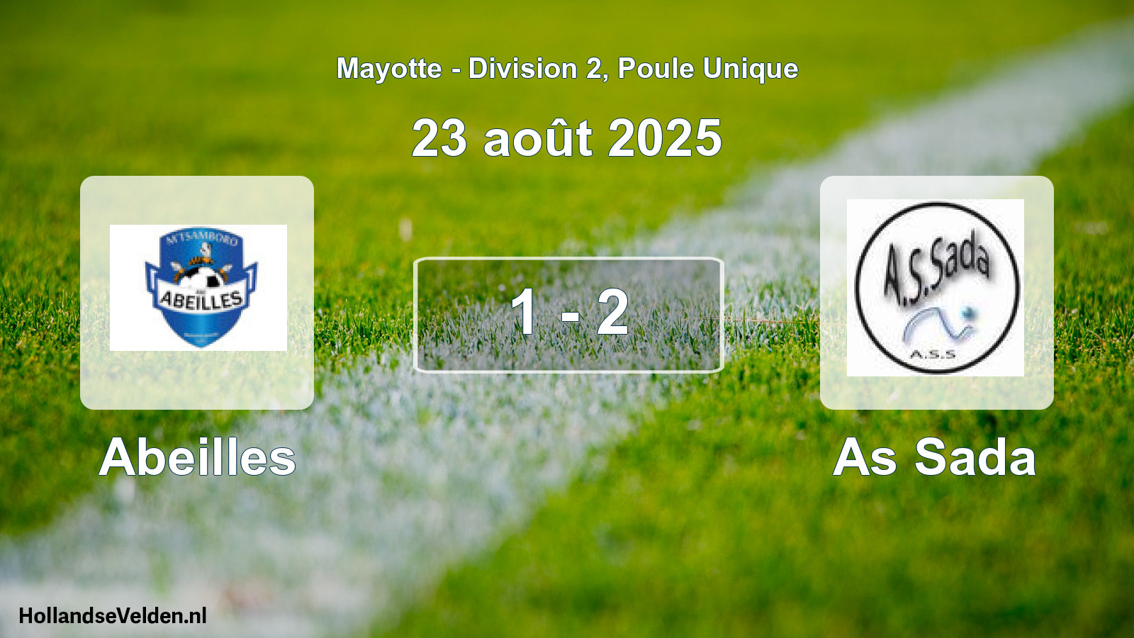 Gespeelde wedstrijd: Abeilles - As Sada 1 - 2 (23 augustus 2025)