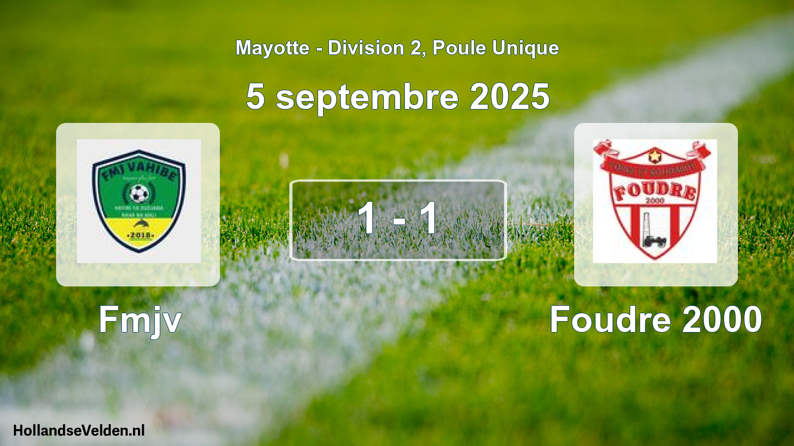 Gespeelde wedstrijd: Fmjv - Foudre 2000 1 - 1 (5 september 2025)