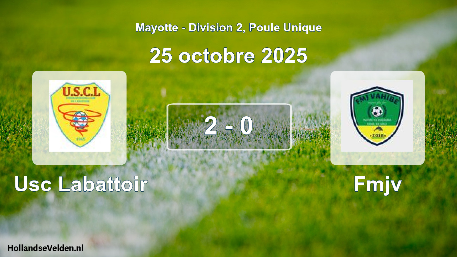 Match joué: Usc Labattoir - Fmjv 2 - 0 (25 octobre 2025)