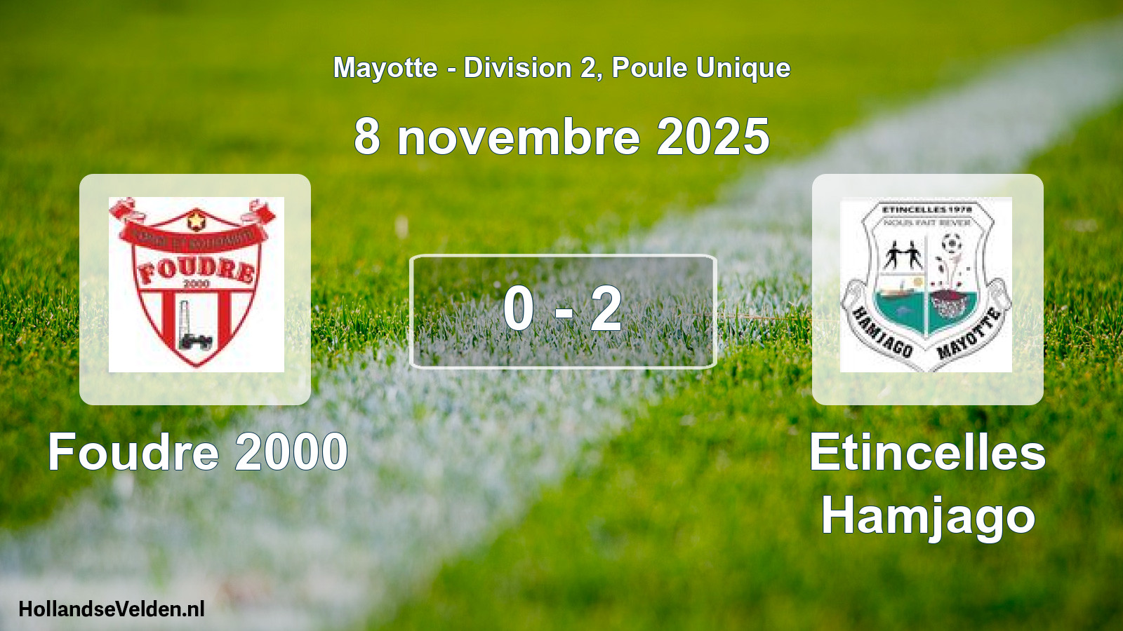 Gespeelde wedstrijd: Foudre 2000 - Etincelles Hamjago 0 - 2 (8 november 2025)