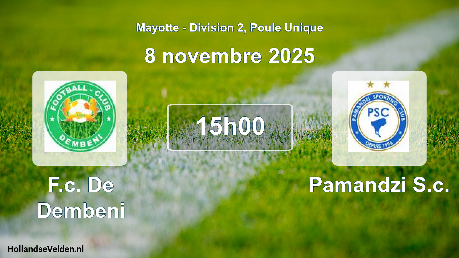 Scheduled Match: F.c. De Dembeni - Pamandzi S.c. (8 November 2025)
