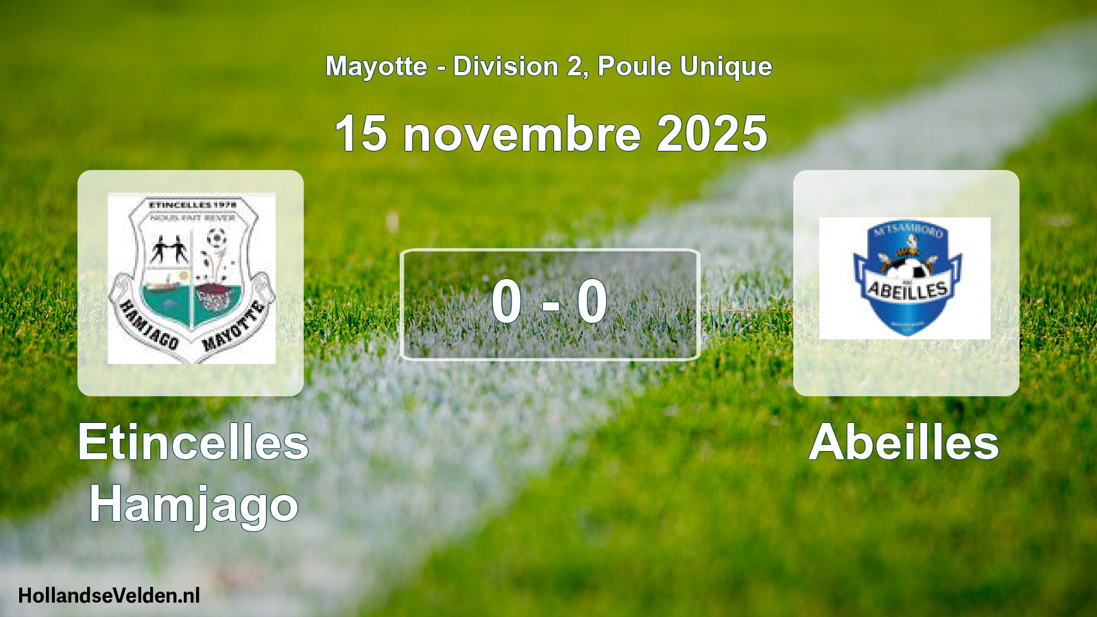 Match joué: Etincelles Hamjago - Abeilles 0 - 0 (15 novembre 2025)