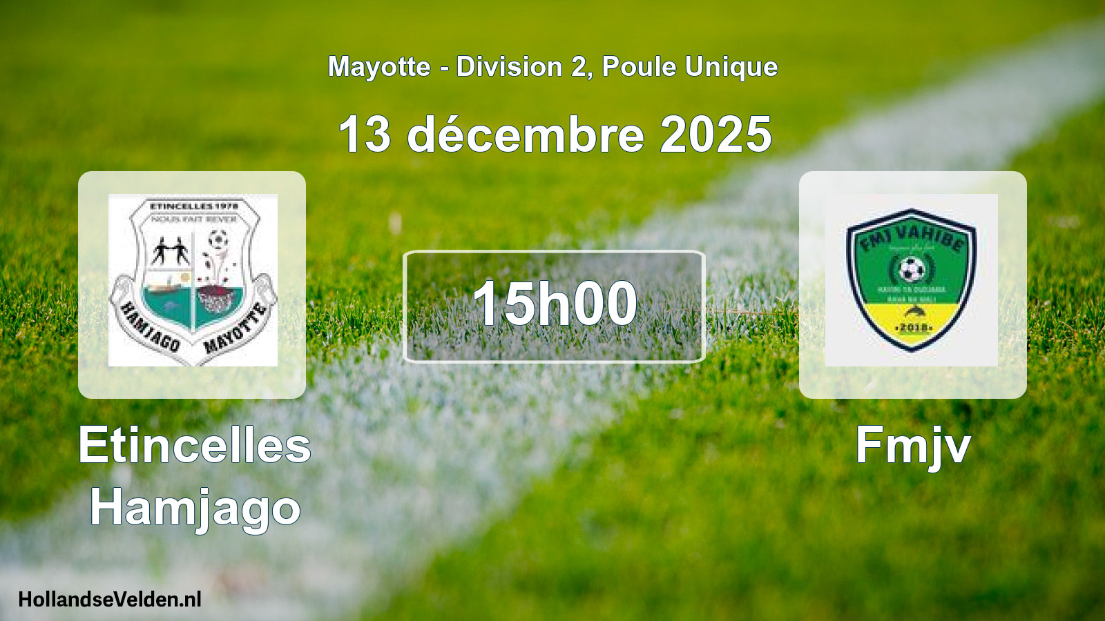 Scheduled Match: Etincelles Hamjago - Fmjv (29 November 2025)