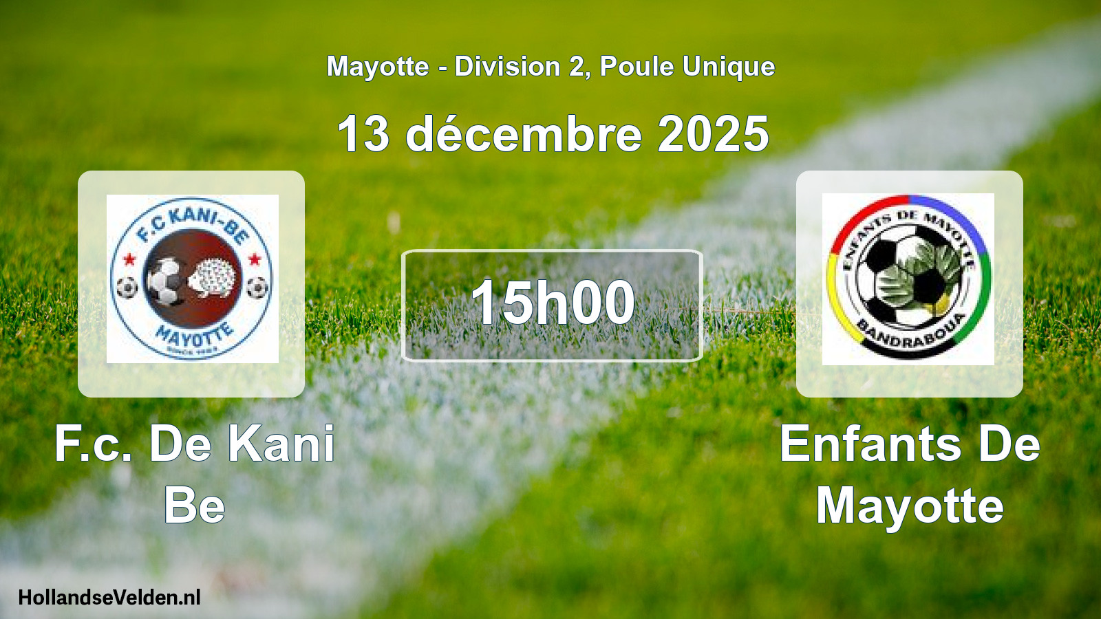 Scheduled Match: F.c. De Kani Be - Enfants De Mayotte (29 November 2025)