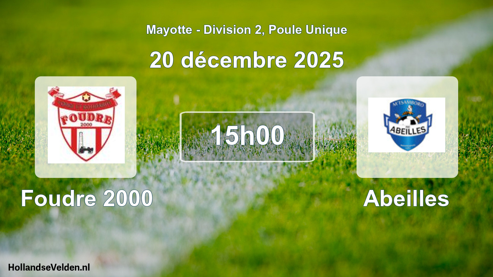 Match programmé: Foudre 2000 - Abeilles (20 décembre 2025)