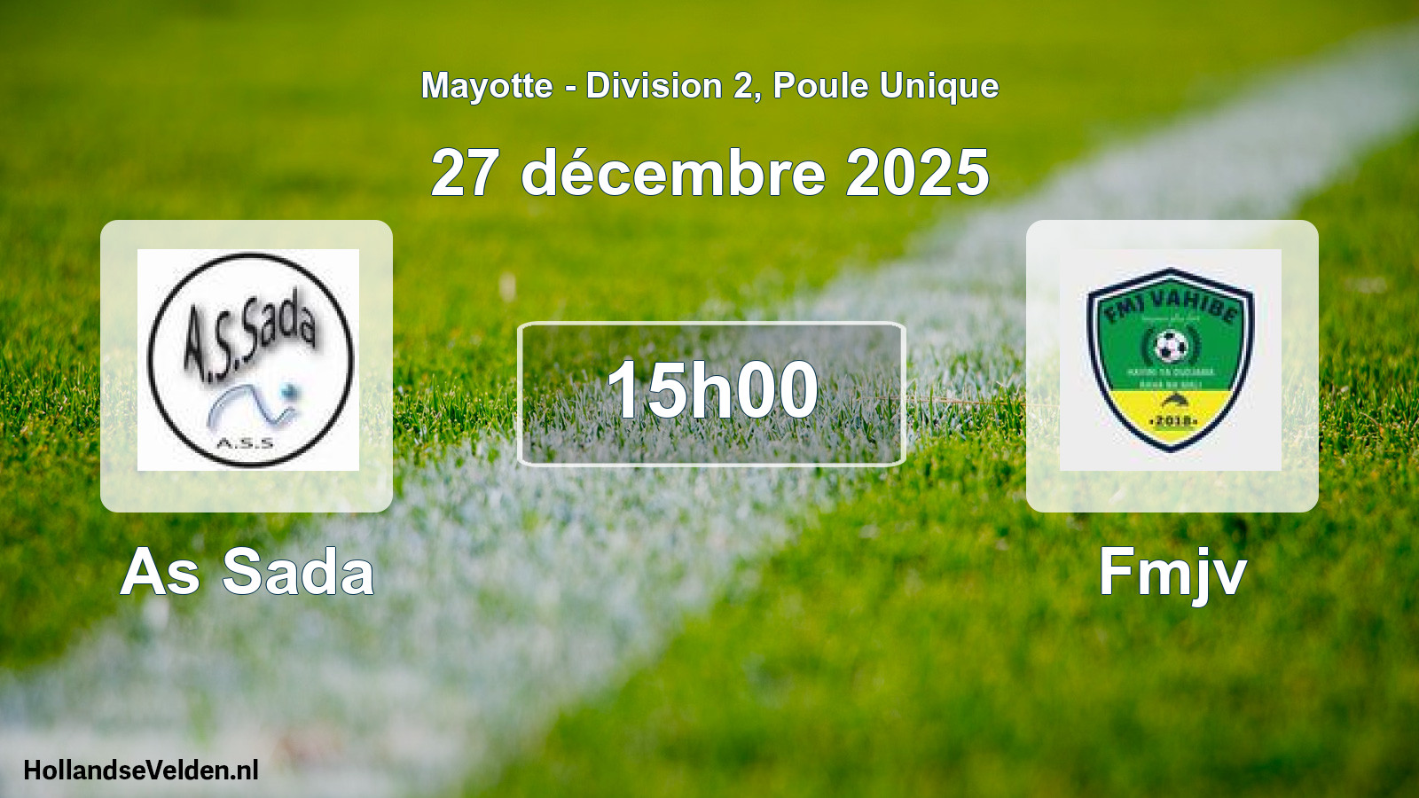 Match programmé: As Sada - Fmjv (27 décembre 2025)