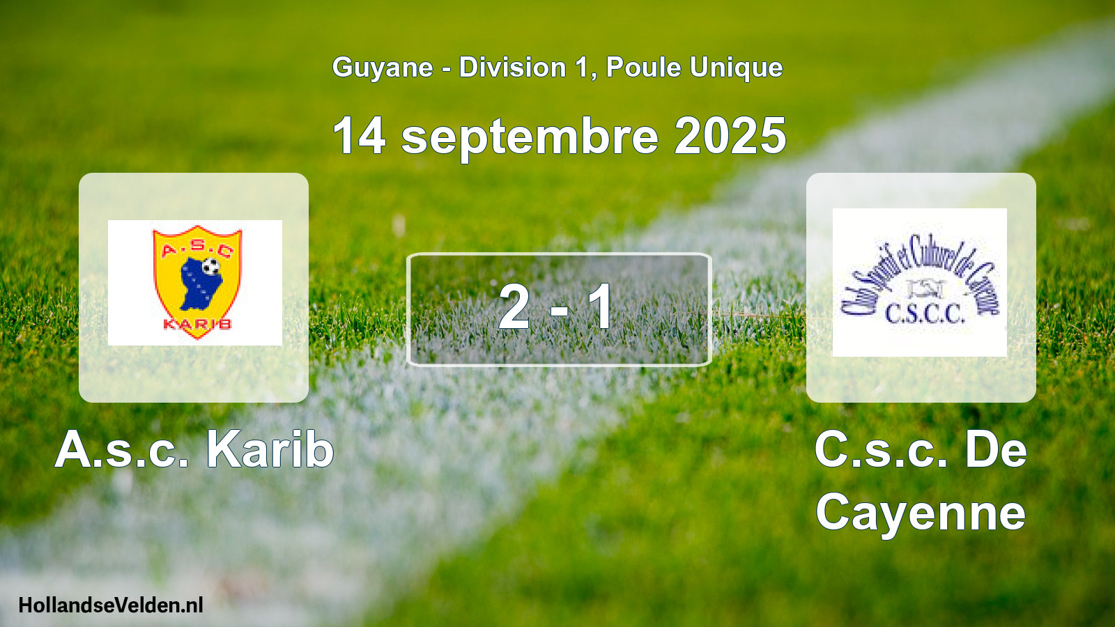 Match joué: A.s.c. Karib - C.s.c. De Cayenne 2 - 1 (14 septembre 2025)