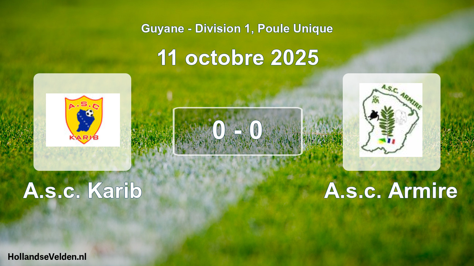 Match joué: A.s.c. Karib - A.s.c. Armire 0 - 0 (11 octobre 2025)