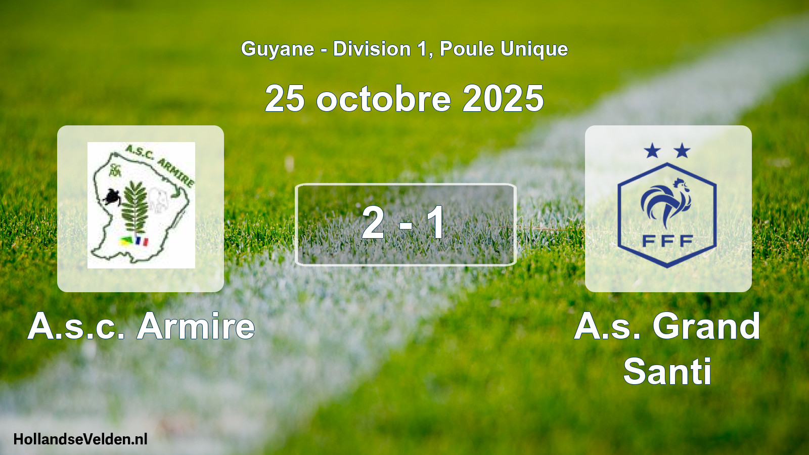 Match joué: A.s.c. Armire - A.s. Grand Santi 2 - 1 (25 octobre 2025)