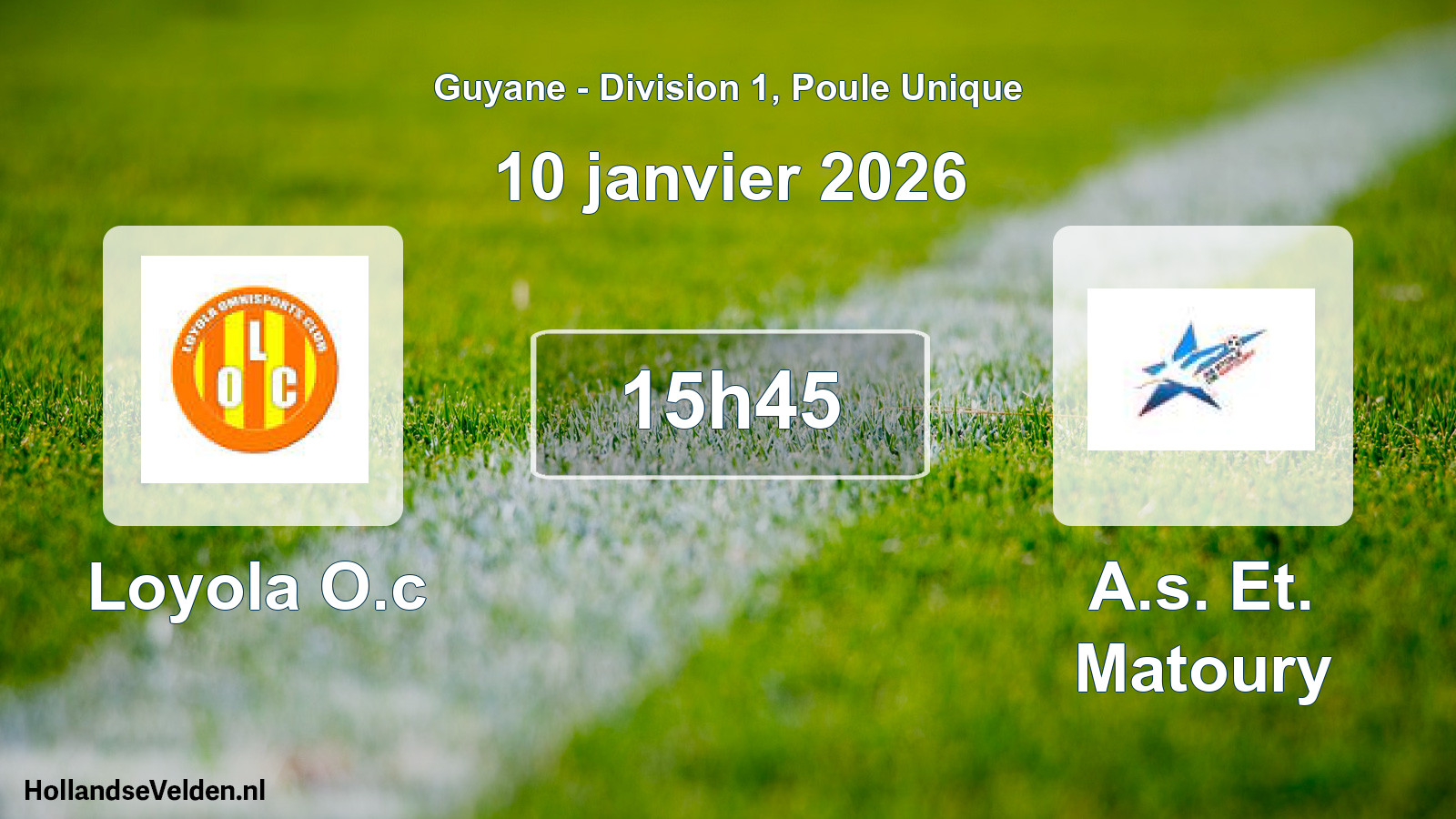 Match programmé: Loyola O.c - A.s. Et. Matoury (10 janvier 2026)