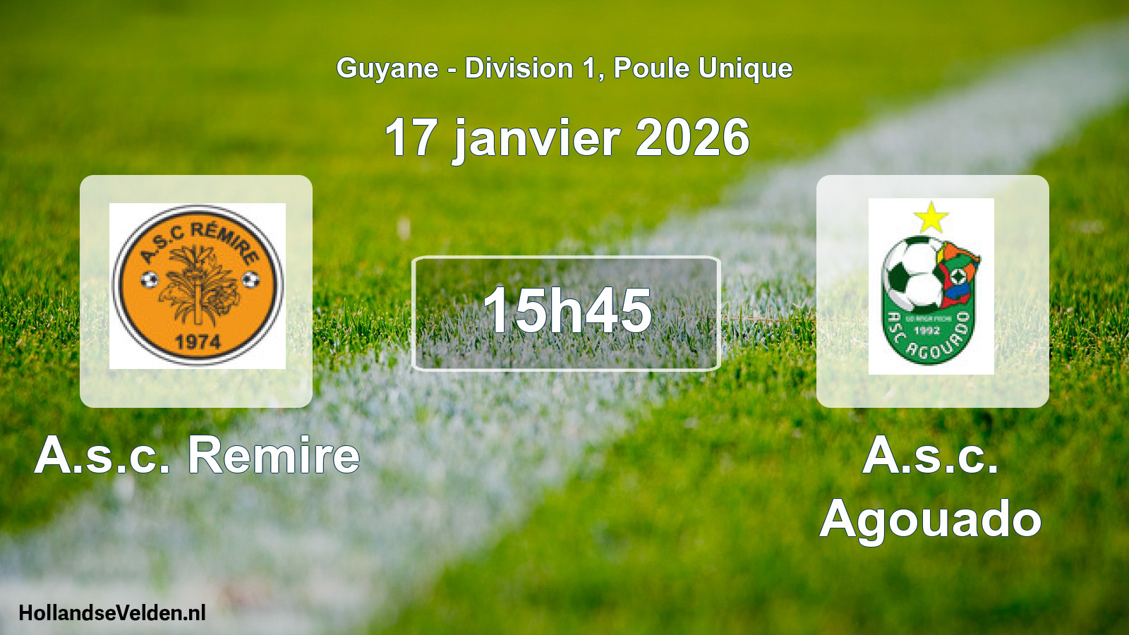 Match programmé: A.s.c. Remire - A.s.c. Agouado (17 janvier 2026)