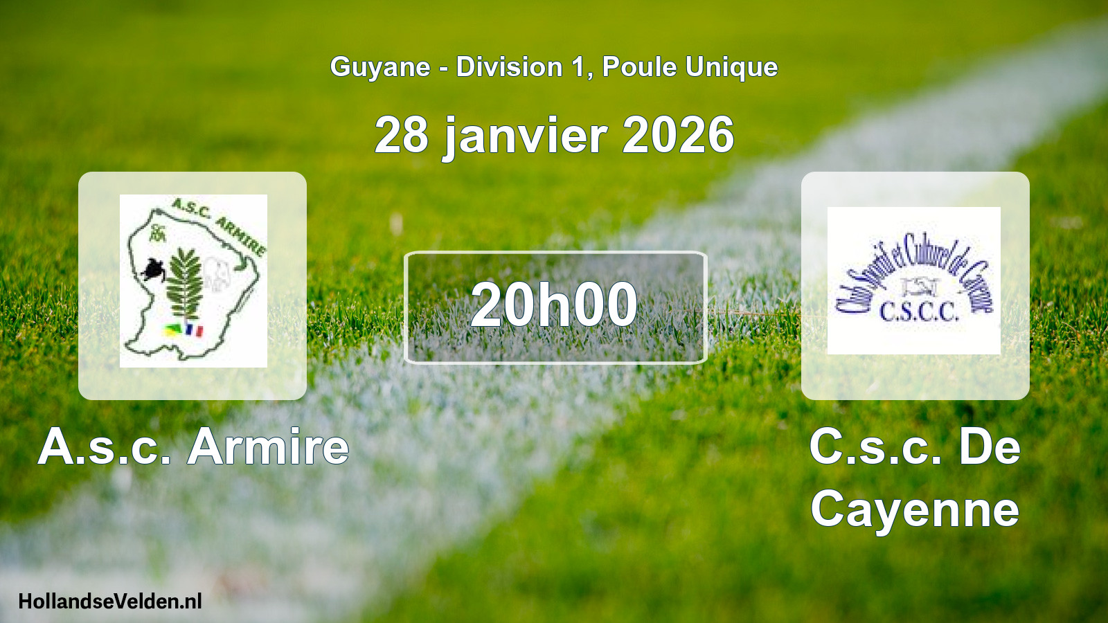Match programmé: A.s.c. Armire - C.s.c. De Cayenne (28 janvier 2026)