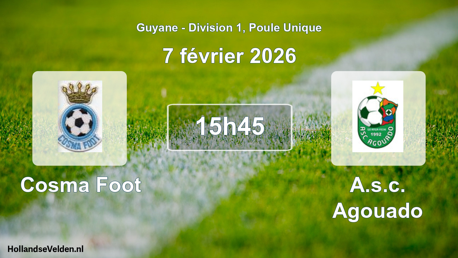Geplande wedstrijd: Cosma Foot - A.s.c. Agouado (7 februari 2026)