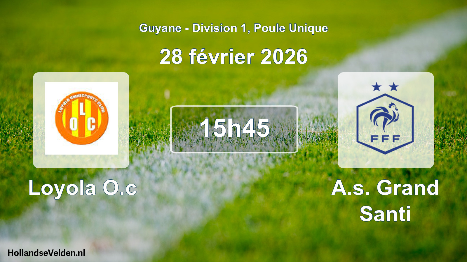 Match programmé: Loyola O.c - A.s. Grand Santi (28 février 2026)