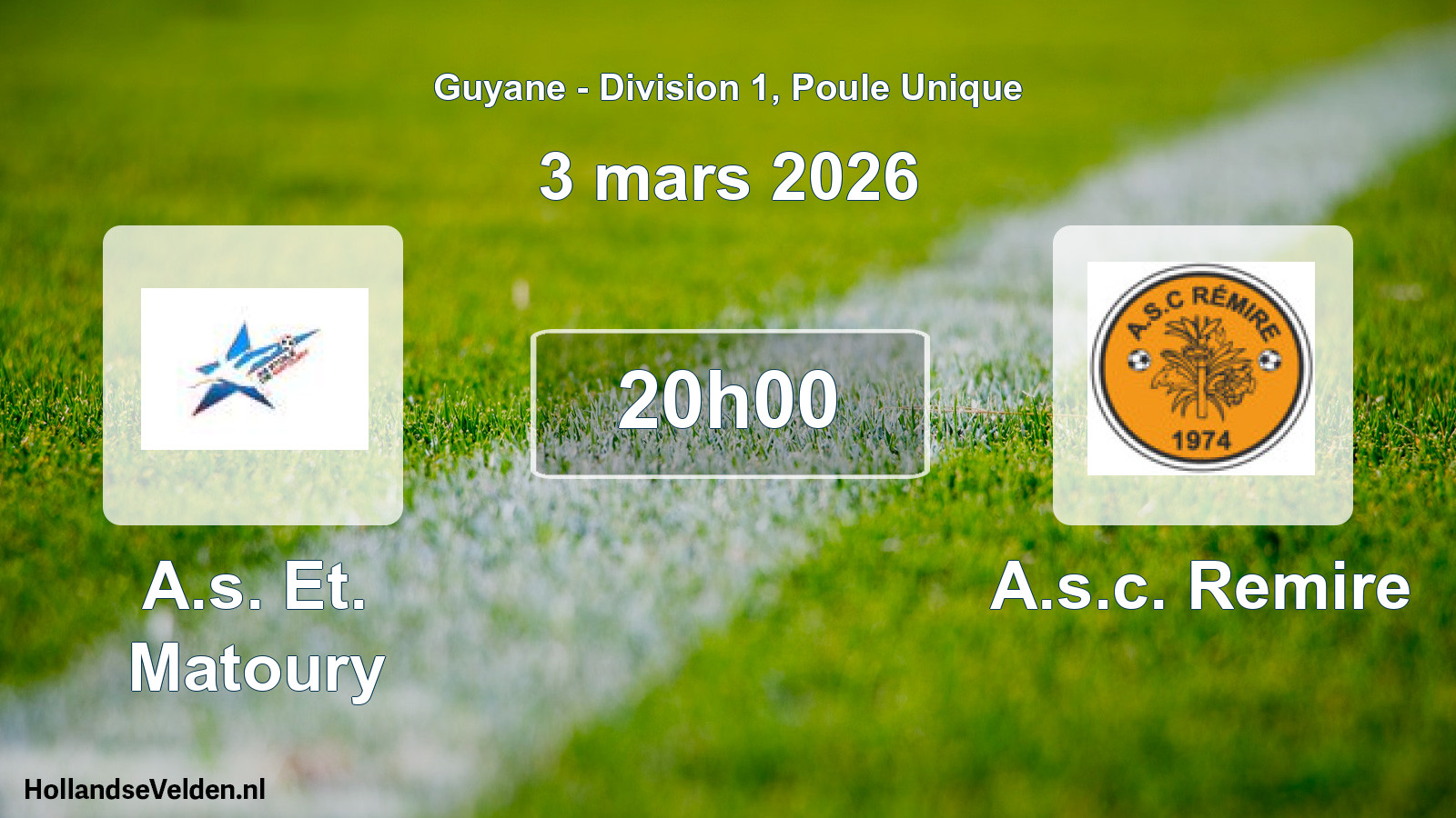 Scheduled Match: A.s. Et. Matoury - A.s.c. Remire (3 March 2026)
