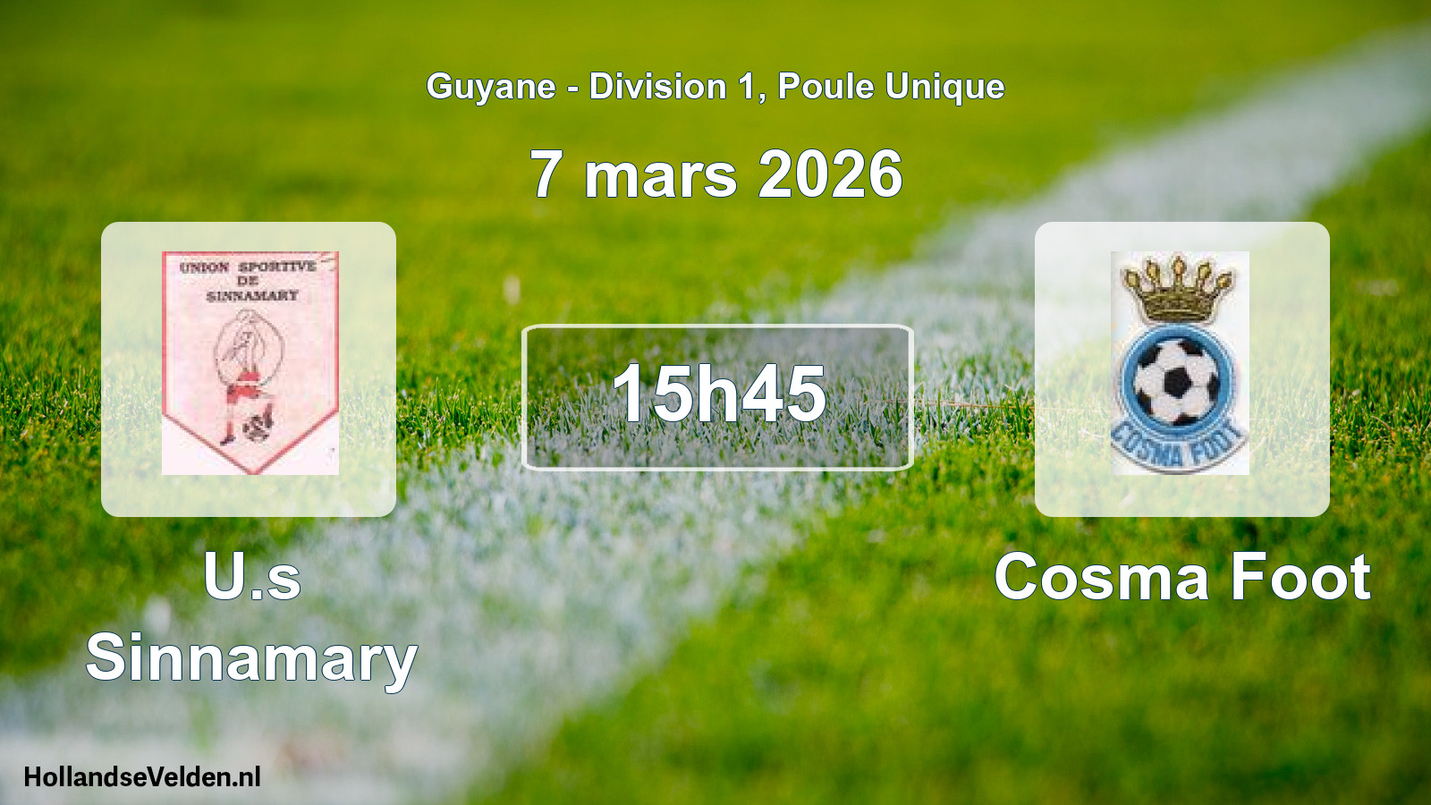 Match programmé: U.s Sinnamary - Cosma Foot (7 mars 2026)