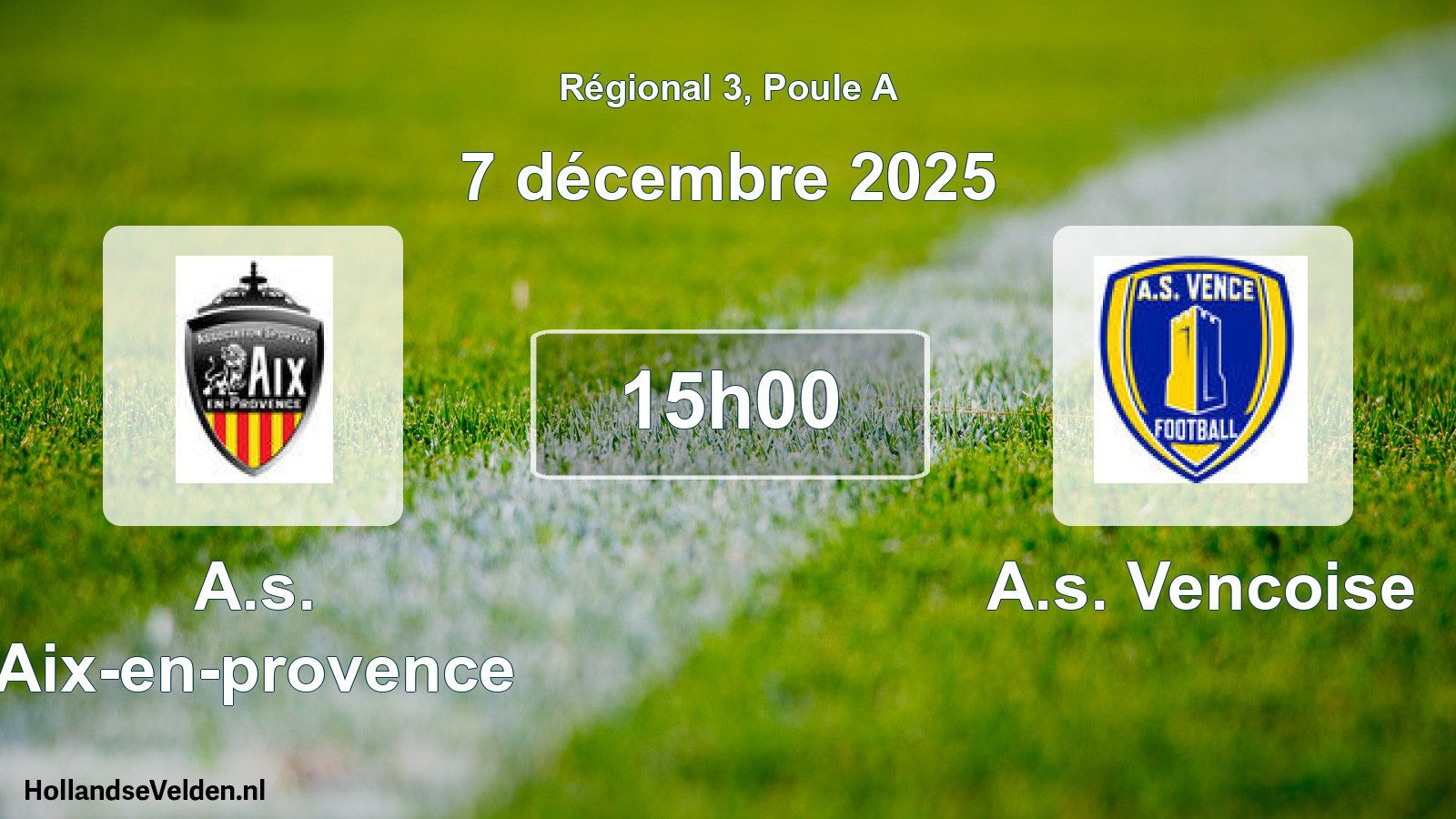 Scheduled Match: A.s. Aix-en-provence - A.s. Vencoise (7 December 2025)