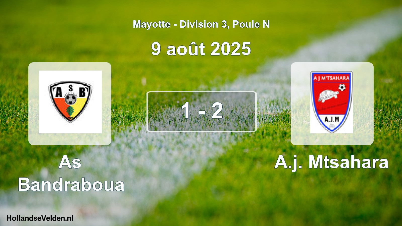 Gespeelde wedstrijd: As Bandraboua - A.j. Mtsahara 1 - 2 (9 augustus 2025)
