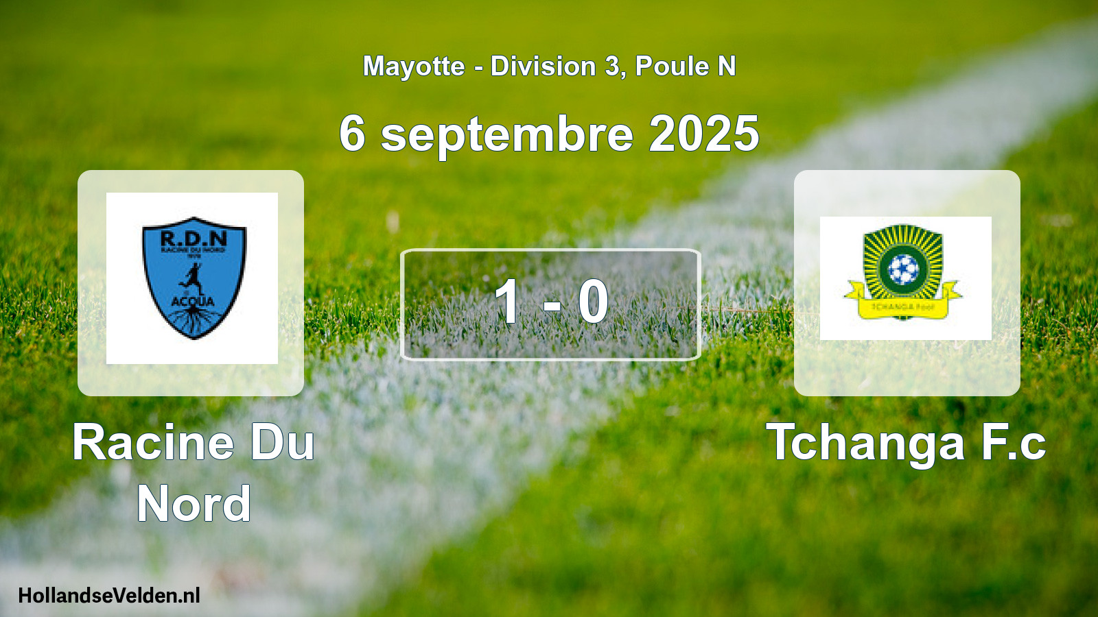 Match joué: Racine Du Nord - Tchanga F.c 1 - 0 (6 septembre 2025)