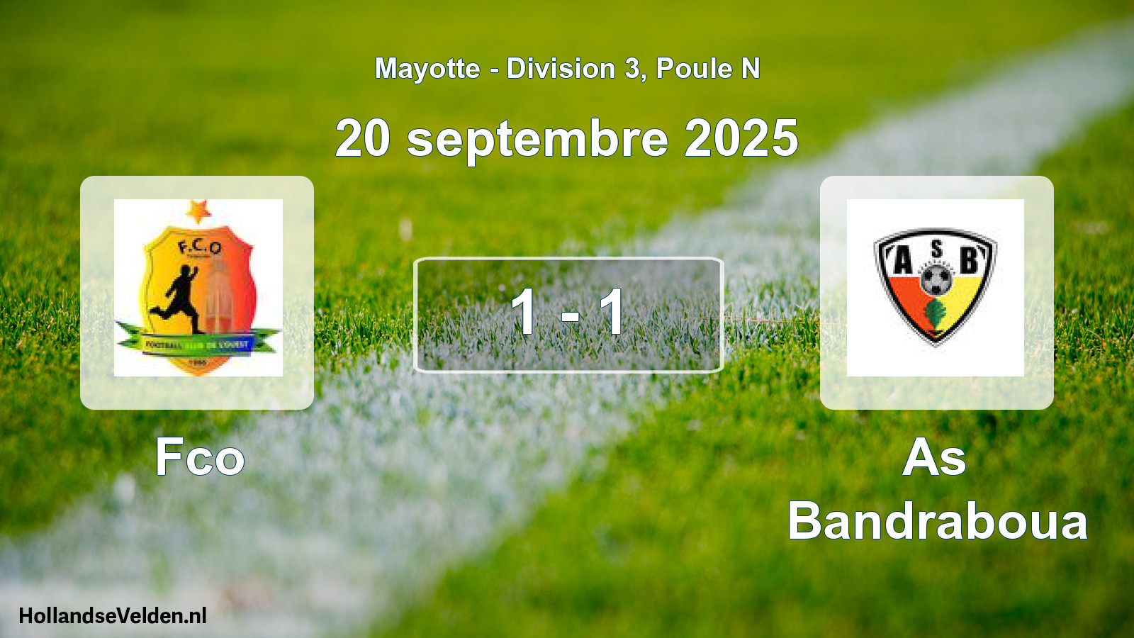Gespeelde wedstrijd: Fco - As Bandraboua 1 - 1 (20 september 2025)