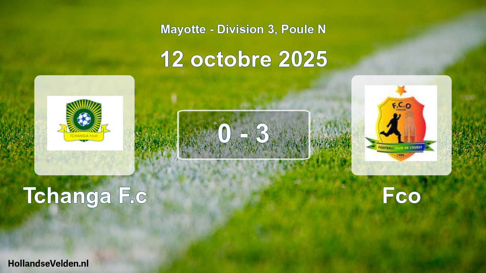 Match joué: Tchanga F.c - Fco 0 - 3 (12 octobre 2025)