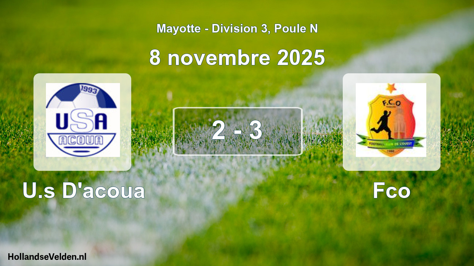 Geplande wedstrijd: U.s D'acoua - Fco (8 november 2025)