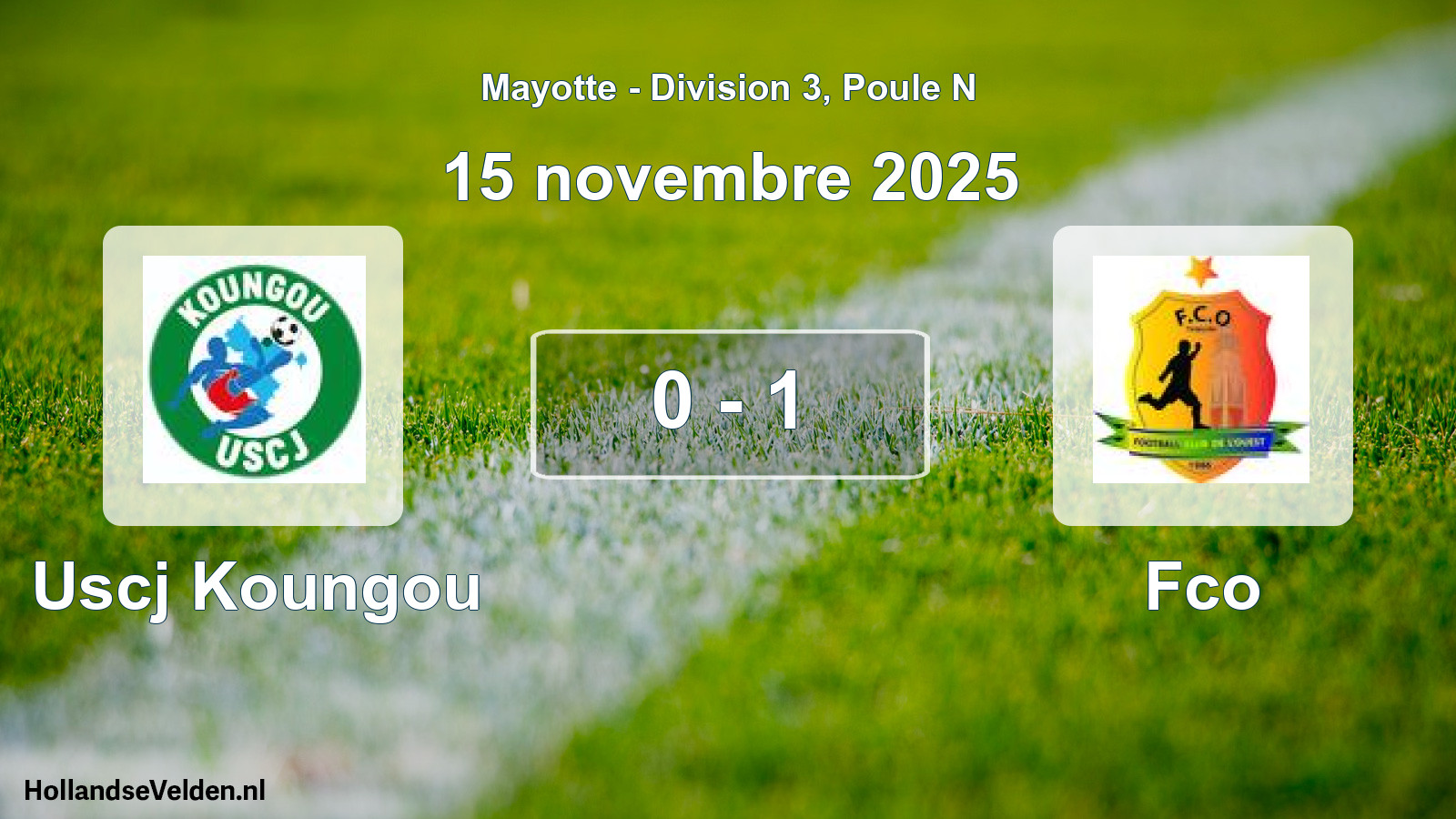 Match joué: Uscj Koungou - Fco 0 - 1 (15 novembre 2025)