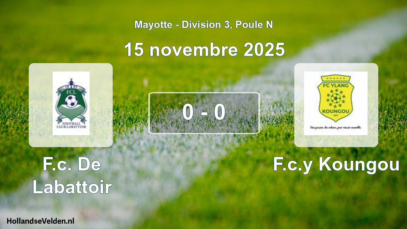 Match joué: F.c. De Labattoir - F.c.y Koungou 0 - 0 (15 novembre 2025)
