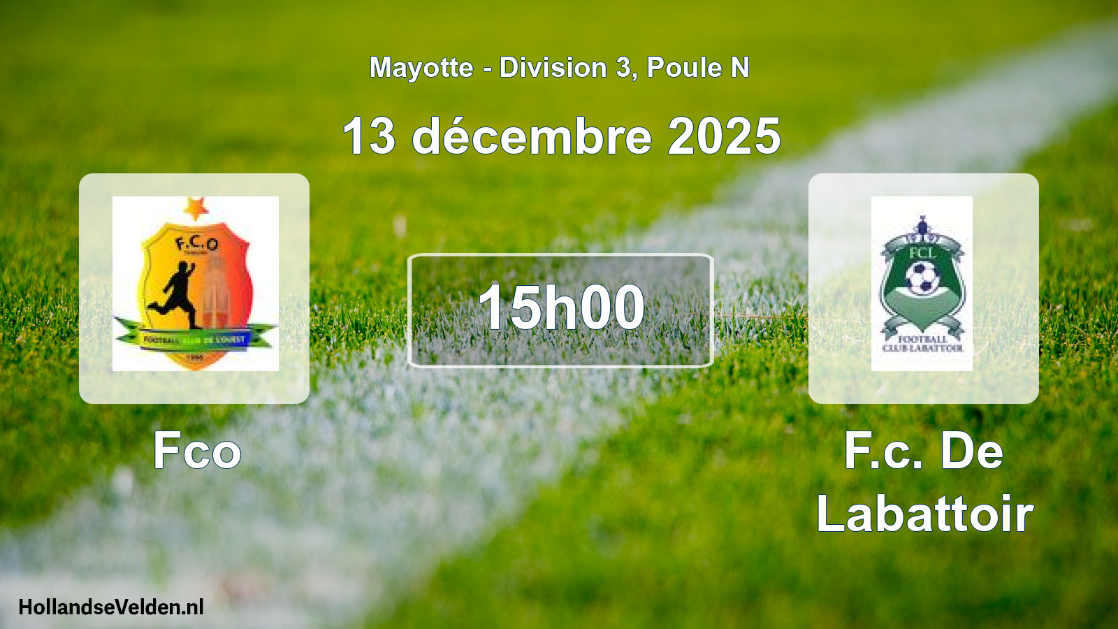 Scheduled Match: Fco - F.c. De Labattoir (13 December 2025)