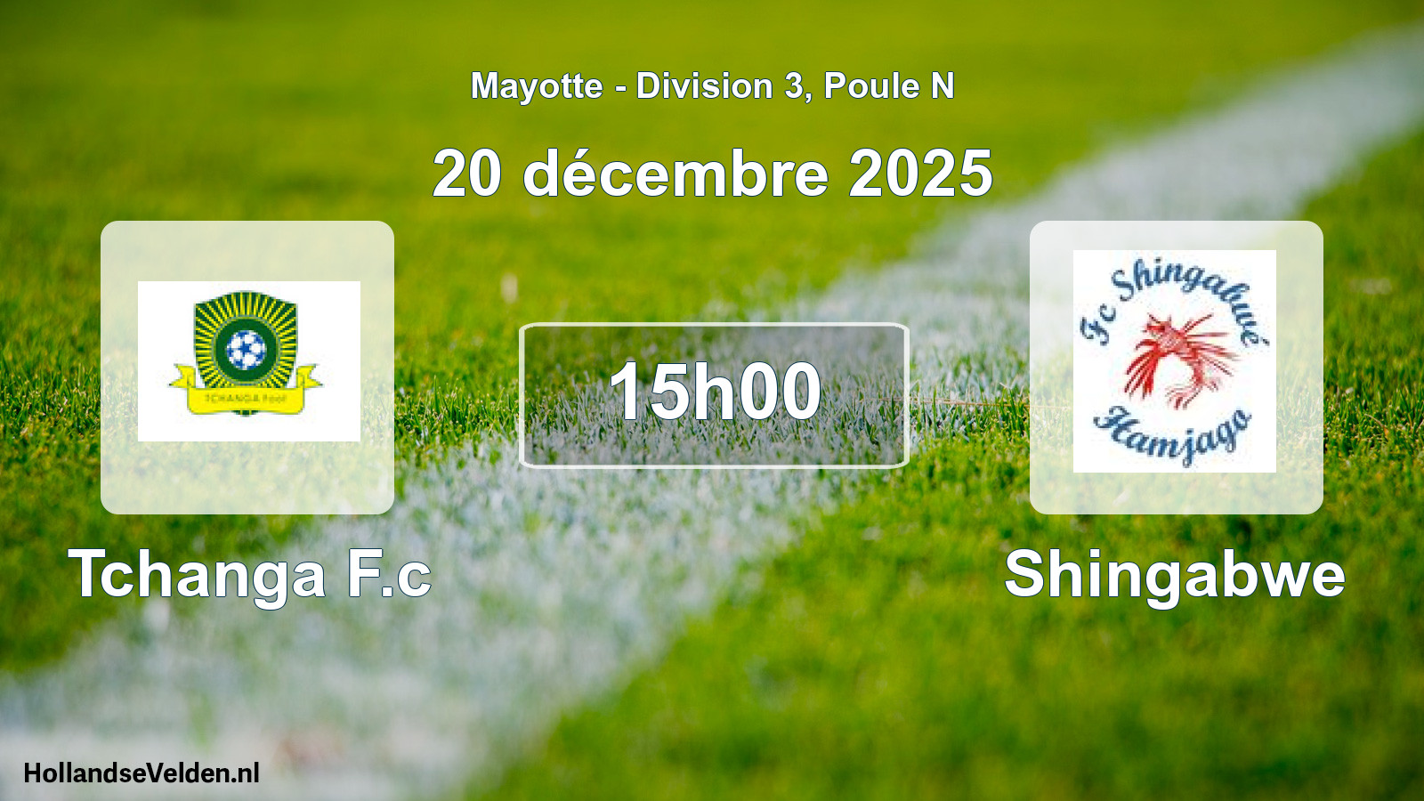 Match programmé: Tchanga F.c - Shingabwe (20 décembre 2025)
