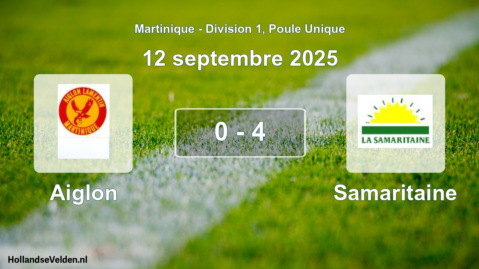 Match joué: Aiglon - Samaritaine 0 - 4 (12 septembre 2025)