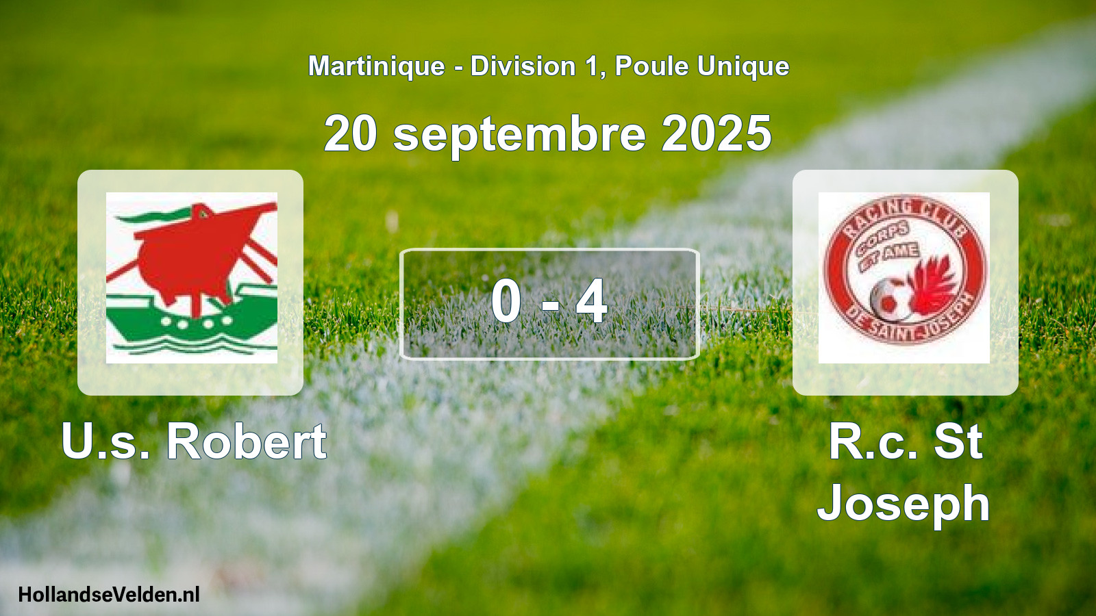 Match joué: U.s. Robert - R.c. St Joseph 0 - 4 (20 septembre 2025)