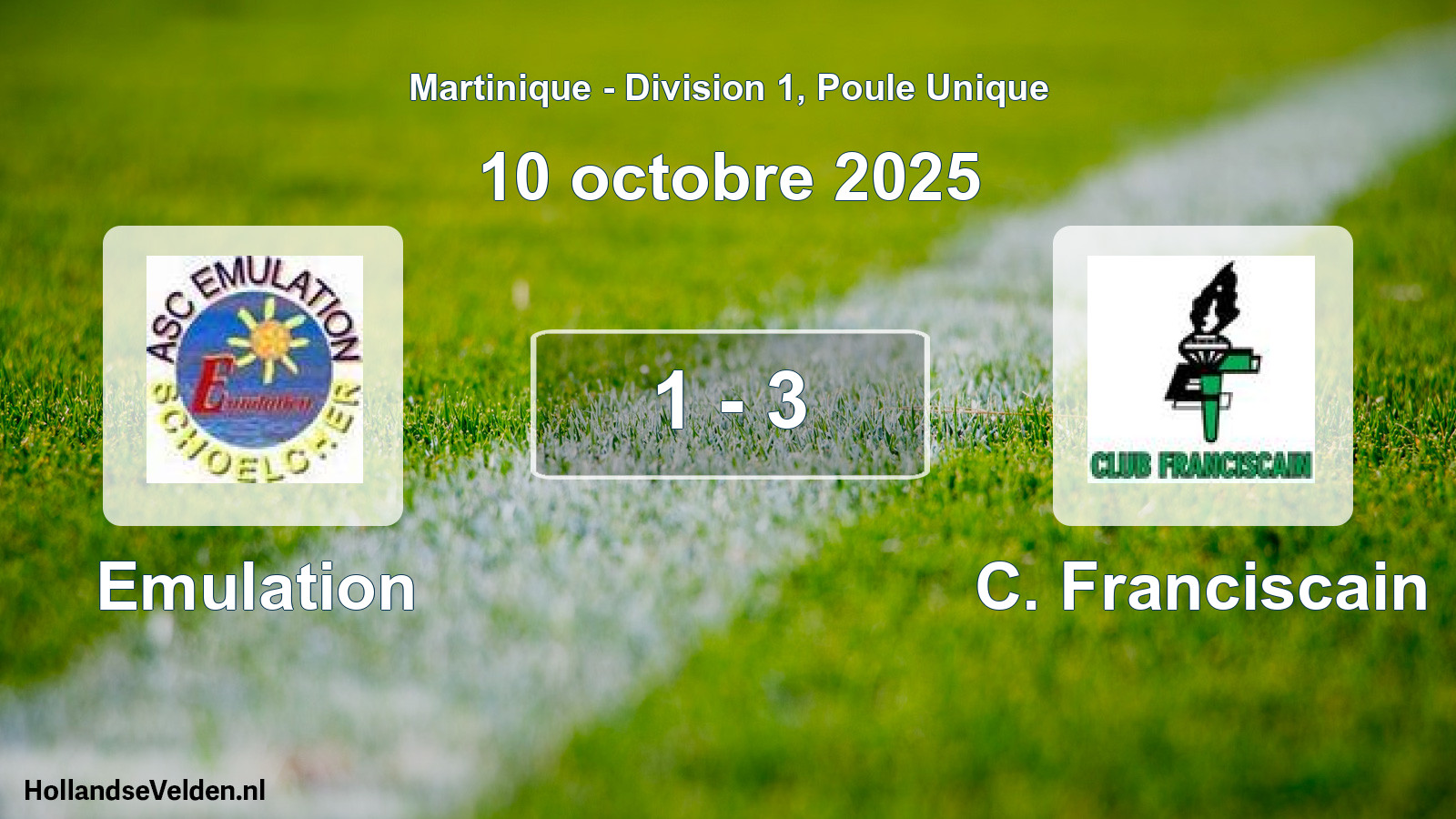 Match joué: Emulation - C. Franciscain 1 - 3 (10 octobre 2025)