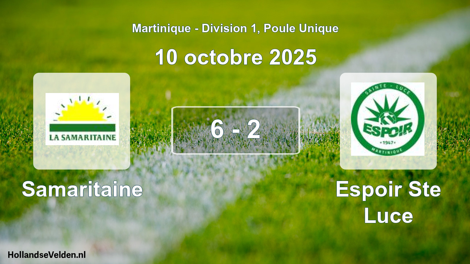 Gespeelde wedstrijd: Samaritaine - Espoir Ste Luce 6 - 2 (10 oktober 2025)