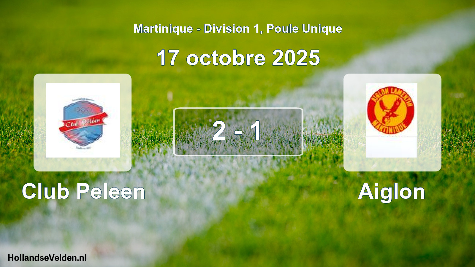 Match joué: Club Peleen - Aiglon 2 - 1 (17 octobre 2025)