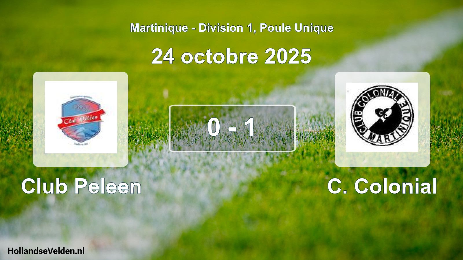 Match joué: Club Peleen - C. Colonial 0 - 1 (24 octobre 2025)