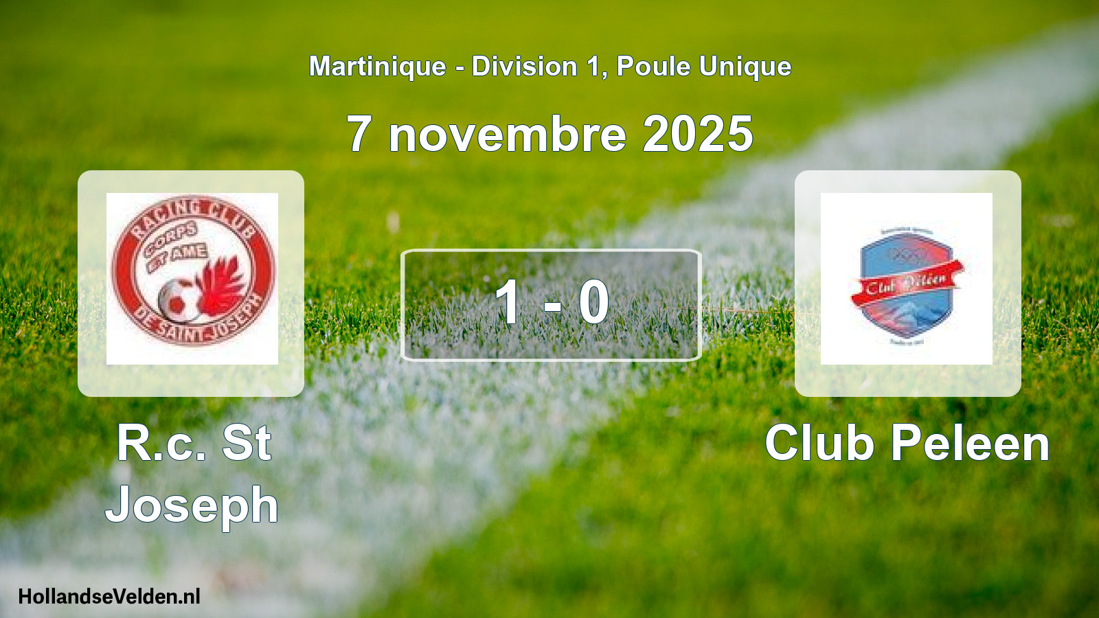 Match joué: R.c. St Joseph - Club Peleen 1 - 0 (7 novembre 2025)