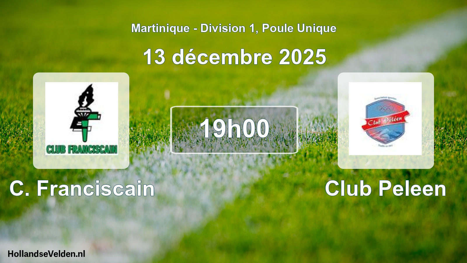 Geplande wedstrijd: C. Franciscain - Club Peleen (13 december 2025)