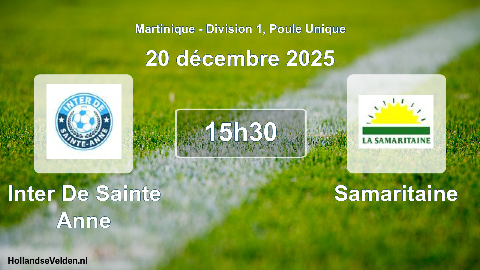 Match programmé: Inter De Sainte Anne - Samaritaine (20 décembre 2025)