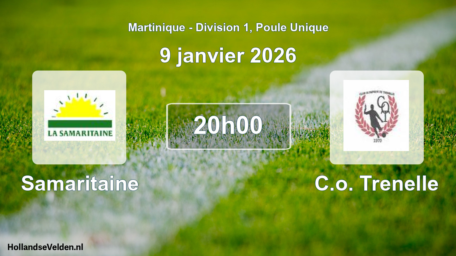 Match programmé: Samaritaine - C.o. Trenelle (9 janvier 2026)