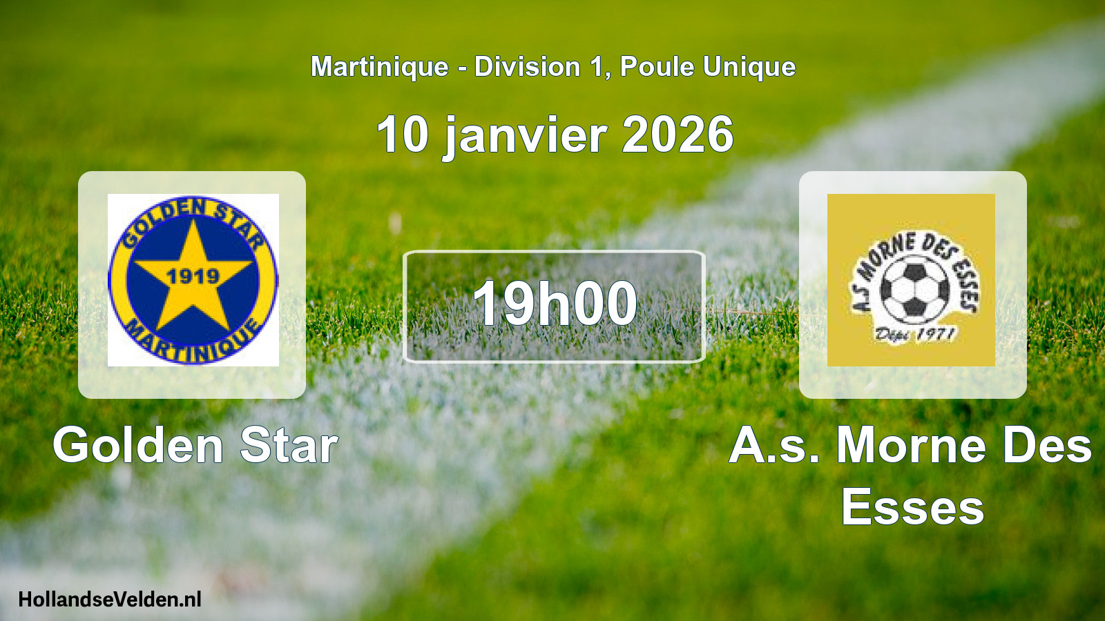 Geplande wedstrijd: Golden Star - A.s. Morne Des Esses (10 januari 2026)