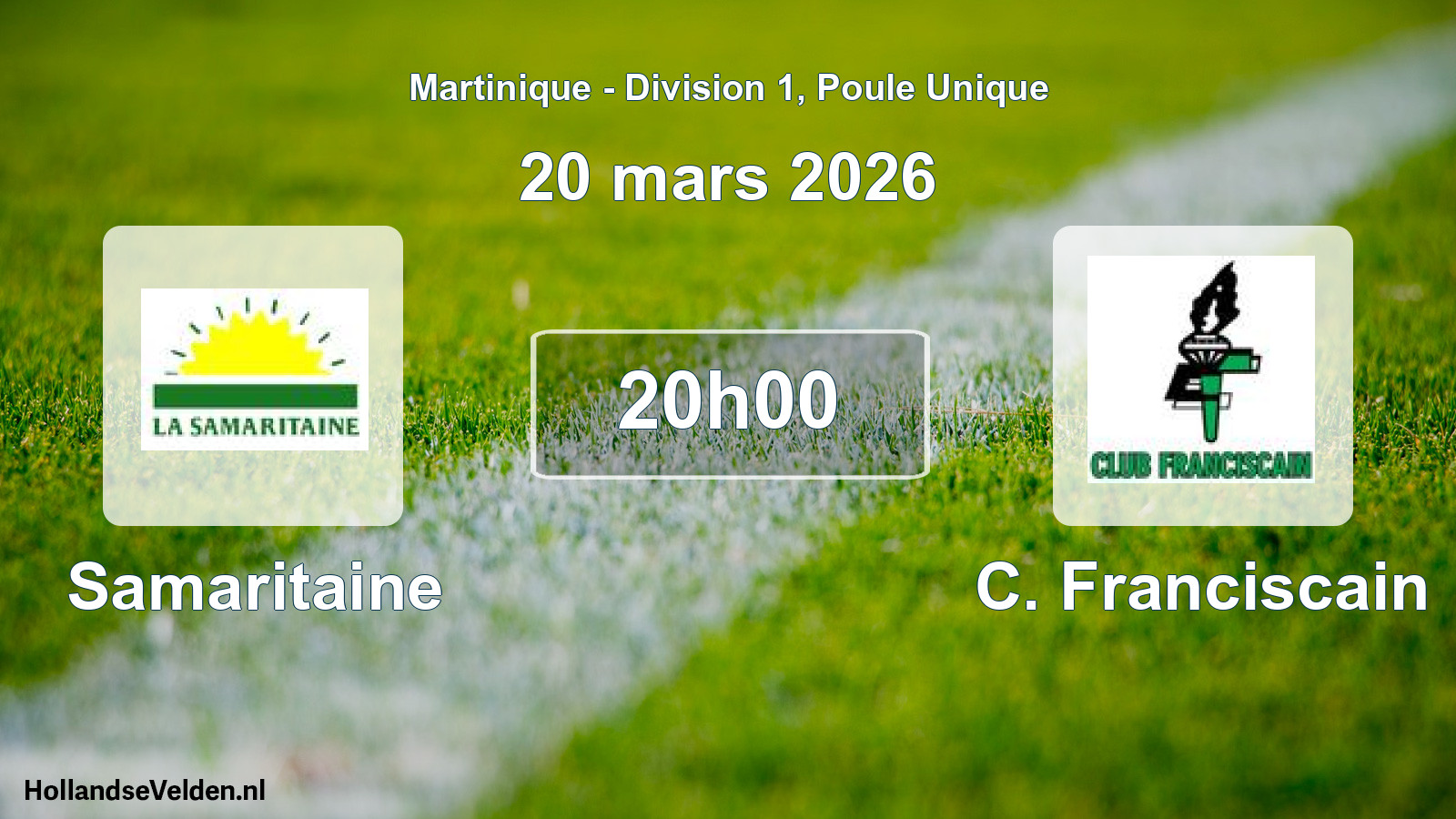 Geplande wedstrijd: Samaritaine - C. Franciscain (20 maart 2026)