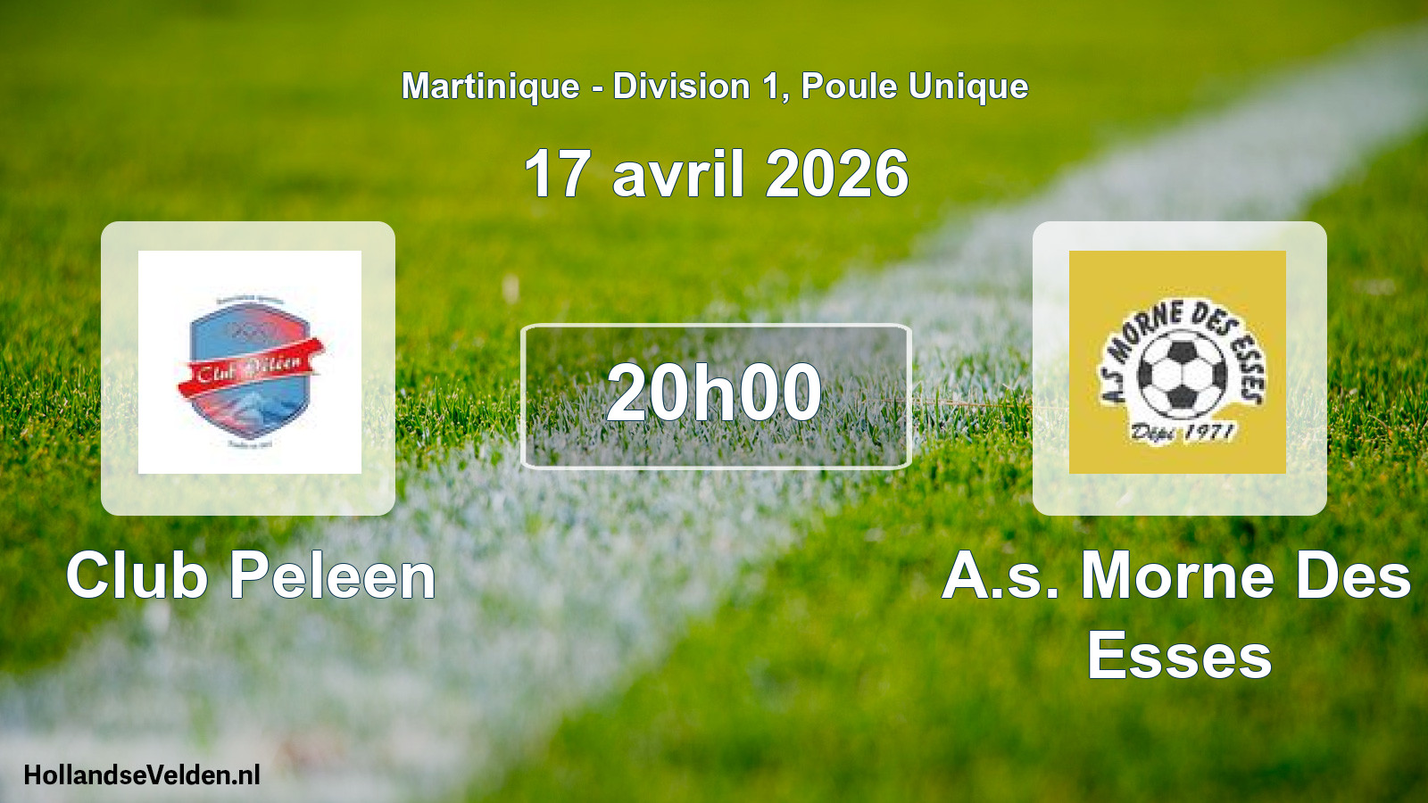 Match programmé: Club Peleen - A.s. Morne Des Esses (17 avril 2026)