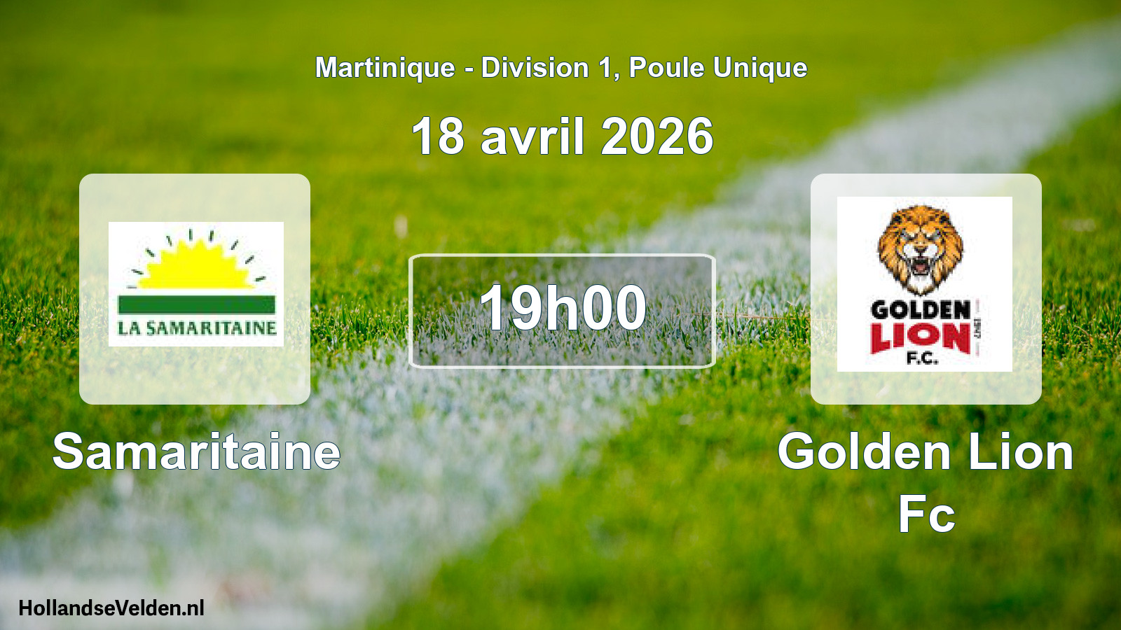 Match programmé: Samaritaine - Golden Lion Fc (18 avril 2026)