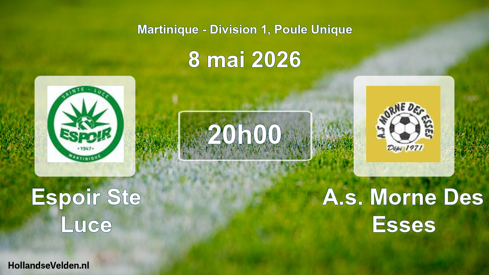 Scheduled Match: Espoir Ste Luce - A.s. Morne Des Esses (8 May 2026)