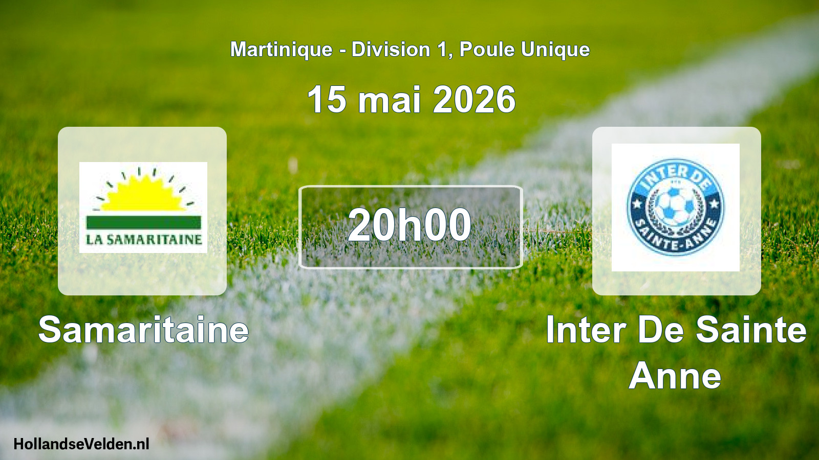 Match programmé: Samaritaine - Inter De Sainte Anne (15 mai 2026)